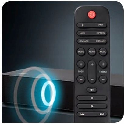 Niemiecki Soundbar Medion MD10450 2.0 60 W czarny Kino Domowe Do Telewizora na Arena.pl