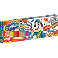 PLASTELINA KWADRATOWA 18 KOL Z PODKŁADKĄ BAMBINO