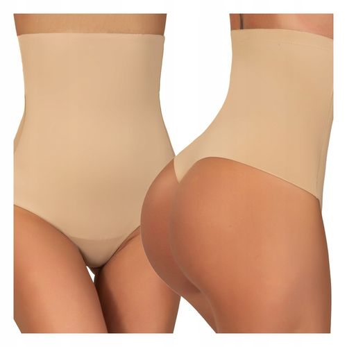 Wyszczuplające majtki STRINGI modelujące BRZUCH wysoki stan KORYGUJĄCE na Arena.pl