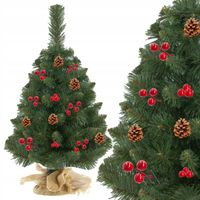 CHOINKA SZTUCZNA- CHOINECZKA MAŁA GĘSTA 50CM + SZYSZKI+ JARZĘBINA