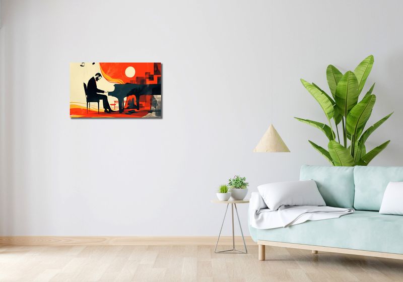 Obraz 70x40cm Pianista zdjęcie 2