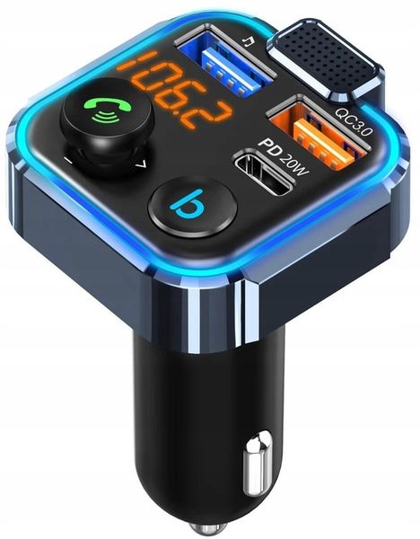 TRANSMITER BLUETOOTH FM MP3 ŁADOWARKA ODTWARZACZ TRANSMITER BT AUDIO zdjęcie 4