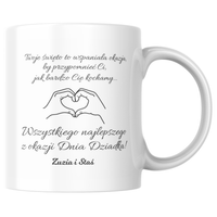 Prezent na dzień Dziadka Kubek z personalizowanym imieniem.