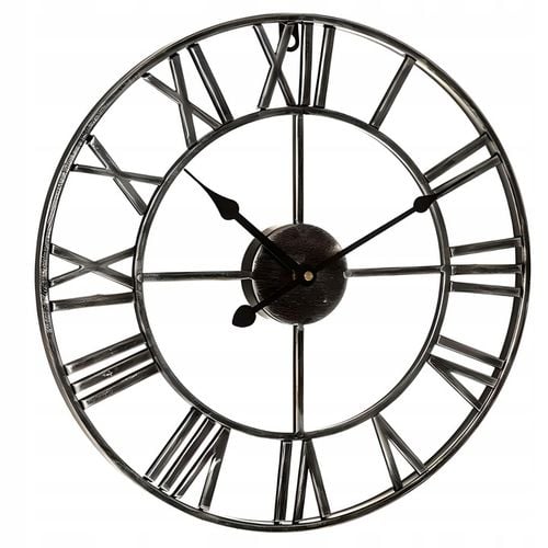 ZEGAR ŚCIENNY RETRO ELEKTRONICZNY CZARNY LOFT RZYMSKI 3D CICHY VINTAGE XXL na Arena.pl