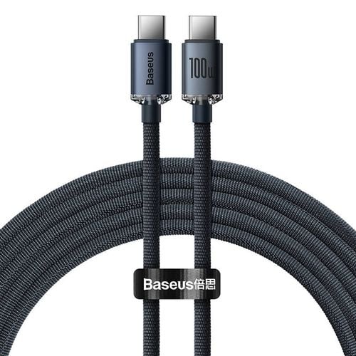 kabel usb-c do usb-c baseus crystal shine, 100w, 2m (czarny) na Arena.pl