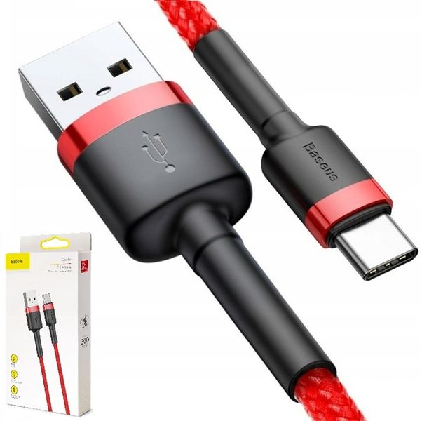 BASEUS MOCNY KABEL USB USB-C TYP-C PRZEWÓD OPLOT QUICK CHARGE 3.0 2A 3M zdjęcie 1