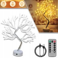 LAMPKA NOCNA DRZEWO ŚWIETLNE 108 LED DEKORACJA OZDOBNE ŚWIECĄCE 50CM
