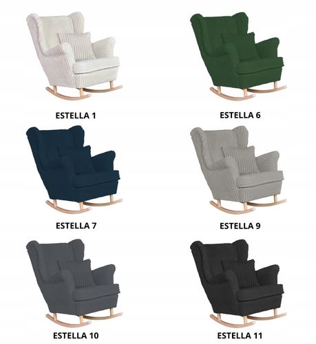 Fotel uszak Rene bujany skandynawski Family Meble sztruks beżowy TOP na Arena.pl