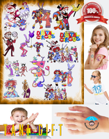 Duży Zestaw Mega Tatuaży zmywalnych - The Amazing Digital Circus - Niesamowity cyfrowy cyrk