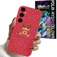 ETUI CASE DO SAMSUNG S23 FE - ŚWIĄTECZNE WZORY RENIFER PLECKI + FOLIA