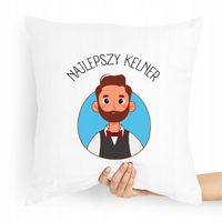Poduszka Prezent Dla Kelnera Najlepszy Kelner Z Nadrukiem Ze Zdjęciem