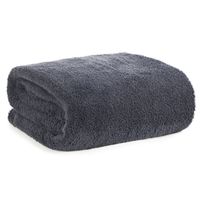 Koc jednokolorowy flano KLORI 200X220 stalowy