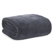 Koc jednokolorowy flano KLORI 200X220 stalowy