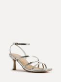 Linzi Silver Reflect Wide Fit Strappy Heeled Sandals R.39
