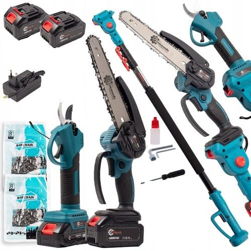 ZESTAW PIŁA AKUMULATOROWA 8" SEKATOR NA WYSIĘGNIKU TELESKOPOWYM 4M 2X na Arena.pl