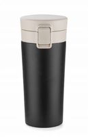 KUBEK TERMICZNY STAR 350 ML CZARNY z blokadą i sitkiem do herbaty