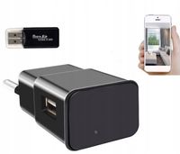 MINI KAMERA SZPIEGOWSKA ŁADOWARKA USB ZASILACZ UKRYTA FULL HD + ADAPTER