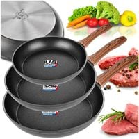 PATELNIA ZESTAW 3 PATELNI 20/24/28 cm PATELNIA GRANITOWA INDUKCJA GAZ