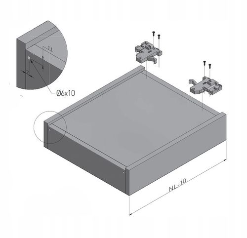 PROWADNICA DOLNEGO MONTAŻU GTV MODERN SLIDE L450 PEŁNY WYSUW CICHY na Arena.pl