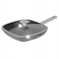 Patelnia grillowa z pokrywką tytanowa 28 cm indukcja BERLINGER HAUS Aspen