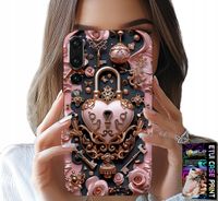 ETUI DO HUAWEI P20 PLUS - KOBIECE, MODNE WZORY, KŁÓDKA SERCE RÓŻA