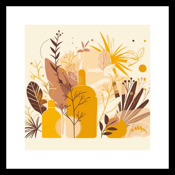 Plakat 30x30cm Złote Rośliny zdjęcie 3