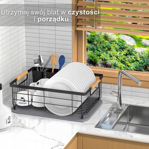 SUSZARKA DO NACZYŃ OCIEKACZ NA SZTUĆCE KUBEK TALERZE CZARNY KARL HAUSMANN na Arena.pl