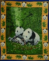 Koc Ze Zwierzętami Polarowy 160X200 Pandy 12747