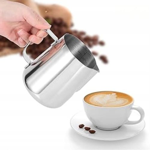 DZBANEK KUBEK DO SPIENIANIA MLEKA NA MLEKO STALOWY NIERDZEWN MLECZNIK na Arena.pl