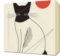 Obraz 40x40cm Czerwony Krąg