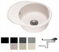 ZLEW ZLEWOZMYWAK GRANIT 8 kolorów 58x46 + SYFON