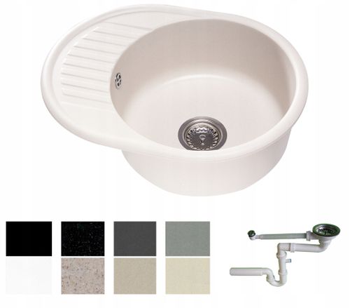 ZLEW ZLEWOZMYWAK GRANIT 8 kolorów 58x46 + SYFON na Arena.pl