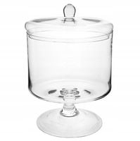 Bomboniera szklana pojemnik bombonierka h20 d12