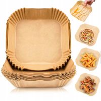 WKŁAD PAPIEROWY DO FRYTKOWNICY FRYTOWNICY BEZTŁUSZCZOWEJ 20x20x4,5cm 50szt