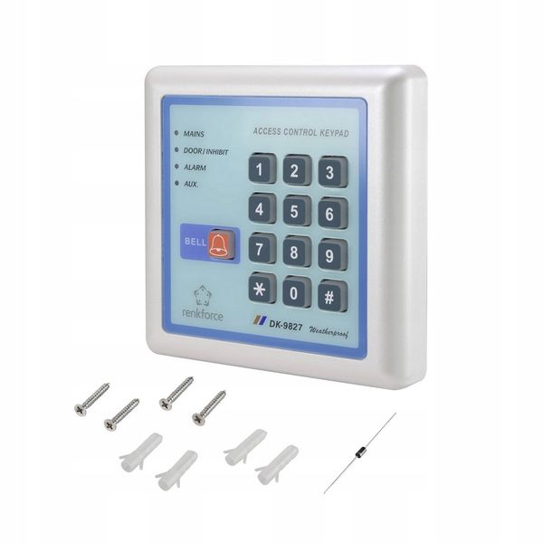 Zamek CYFROWY kodowy PODŚWIETLANA klawiatura wodoodporny IP65 DZWONEK zdjęcie 1