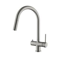 Blue Water Cyrus Stal Trójdrożna bateria kuchenna z wyciąganą wylewką