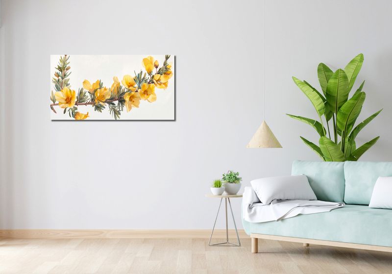 Obraz 100x50cm Żółte Kwiaty zdjęcie 2