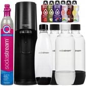 SATURATOR DO GAZOWANIA WODY SODA STREAM CZARNY 4 BUTELKI + 6x NAPÓJ