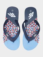 4F Klapki Japonki dla chłopca Niebieski Biały Czerwony Wzór Rozmiar 33