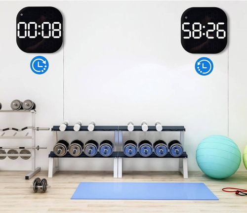 CYFROWY ZEGAR ŚCIENNY BUDZIK Z PILOTEM na Arena.pl