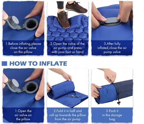 MATA KARIMATA 3D MATERAC SAMOPOMPUJĄCY POMPKA PODUSZKA 198x60x8cm na Arena.pl