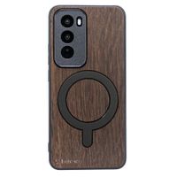 Drewniane Etui Bewood do Oppo Reno 12 Pro 5G DĄB WĘDZONY z MagSafe