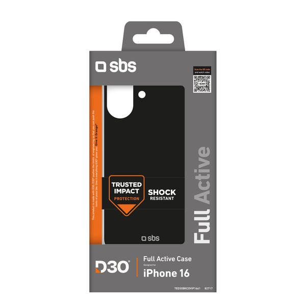 Etui case pokrowiec do iPhone 16 Full Active D3O - czarne zdjęcie 2