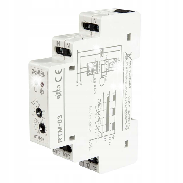 ZAMEL REGULATOR TEMPERATURY -10-90C RTM-03 zdjęcie 1