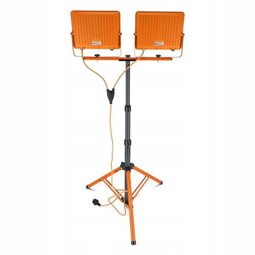 Halogen LED Statyw Budowlany Naświetlacz 2x 100W 10000lm Lampa Na na Arena.pl