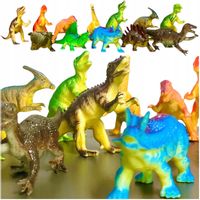 DINOZAUR 12 SZT FIGURKI DUŻY KOLOROWY ZESTAW DLA DZIECI DINOZAURY PREZENT