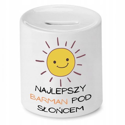 Skarbonka Dla Barmana Najlepszy Barman Pod Słońcem Z Nadrukiem Ze Zdjęciem na Arena.pl