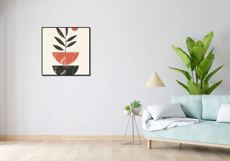 Plakat 70x70cm Roślinna Sztuka zdjęcie 4