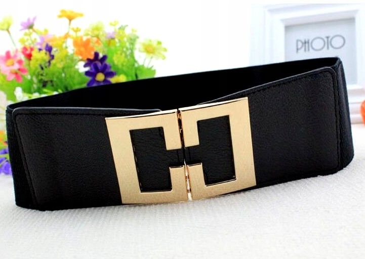 Szeroki Pasek Damski Do Sukienki Elastyczny Modny zdjęcie 5