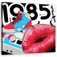 OBRAZ NA PŁÓTNIE MŁODZIEŻOWY Usta Pop Art